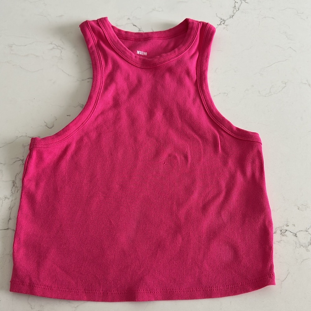 Blair Stretch Cotton Crop Racerback Tank Top